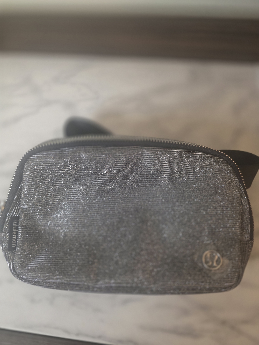 lululemon athletica Glitter Black Crossbody Pouch